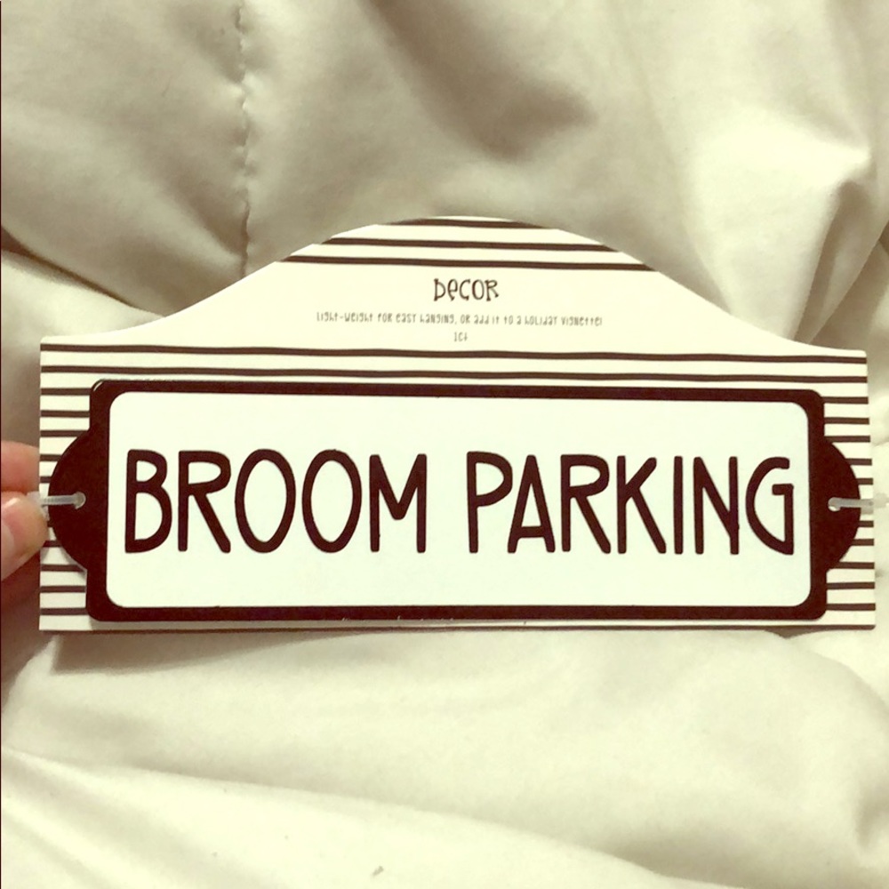2/$15 Broom Parking metal sign.